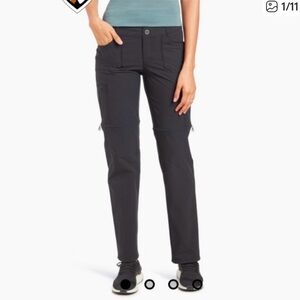 Kuhl Convertible Women's Hiking Straight Leg Pants, Black, size 10